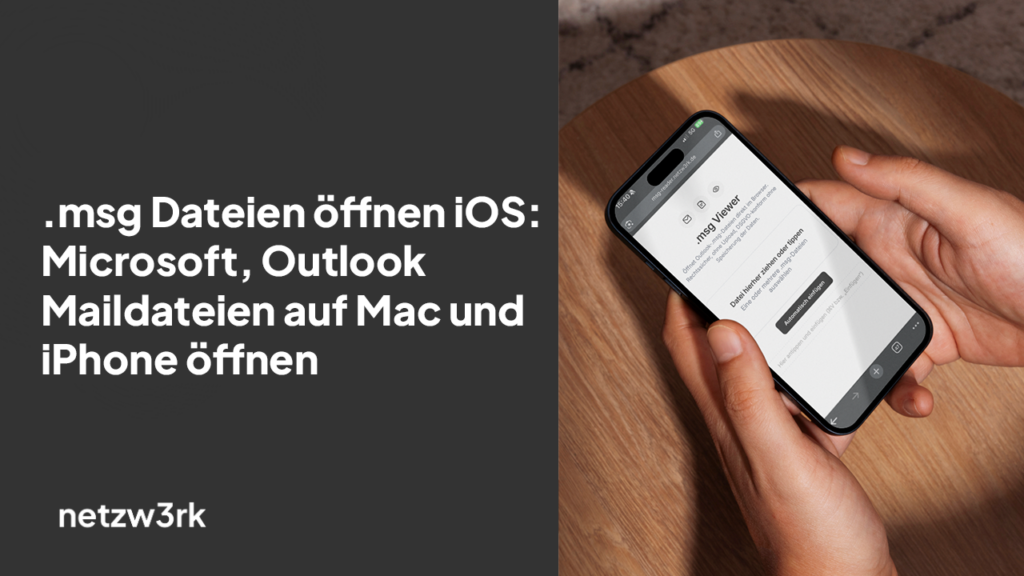 msg Dateien auf iphone öffnen